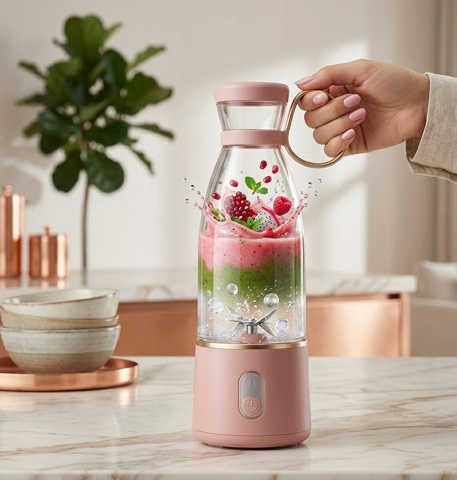 Portable Blender Bottle | Smoothie On The Go | Mini Personal Blender
